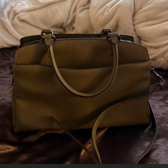 Coach Olive Green Leather Handbag - Picture 2 of 9